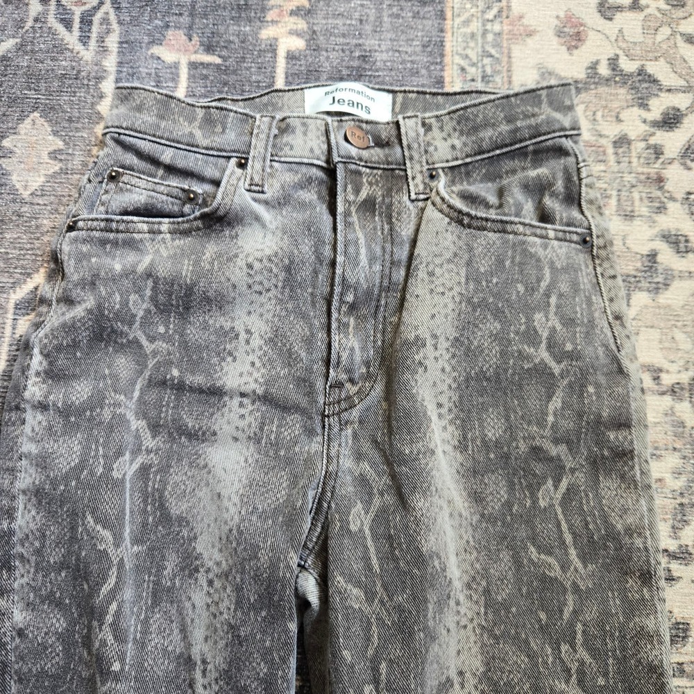Reformation Cindy Bootleg Jean In Python Wash 25 - image 7